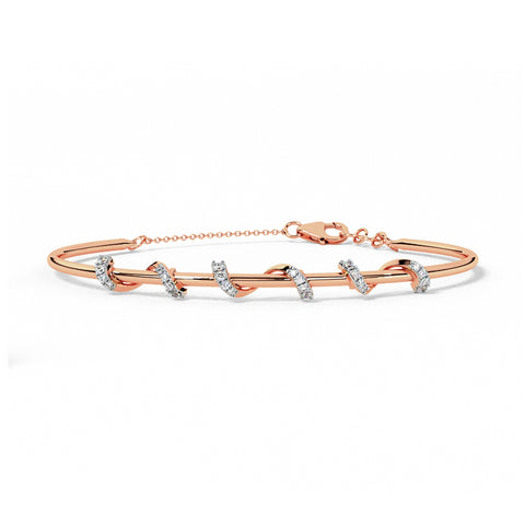 Ribbon Twist Diamond Bracelet