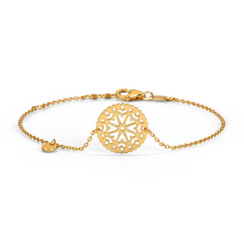 Minimalistic Aztec Gold Bracelet
