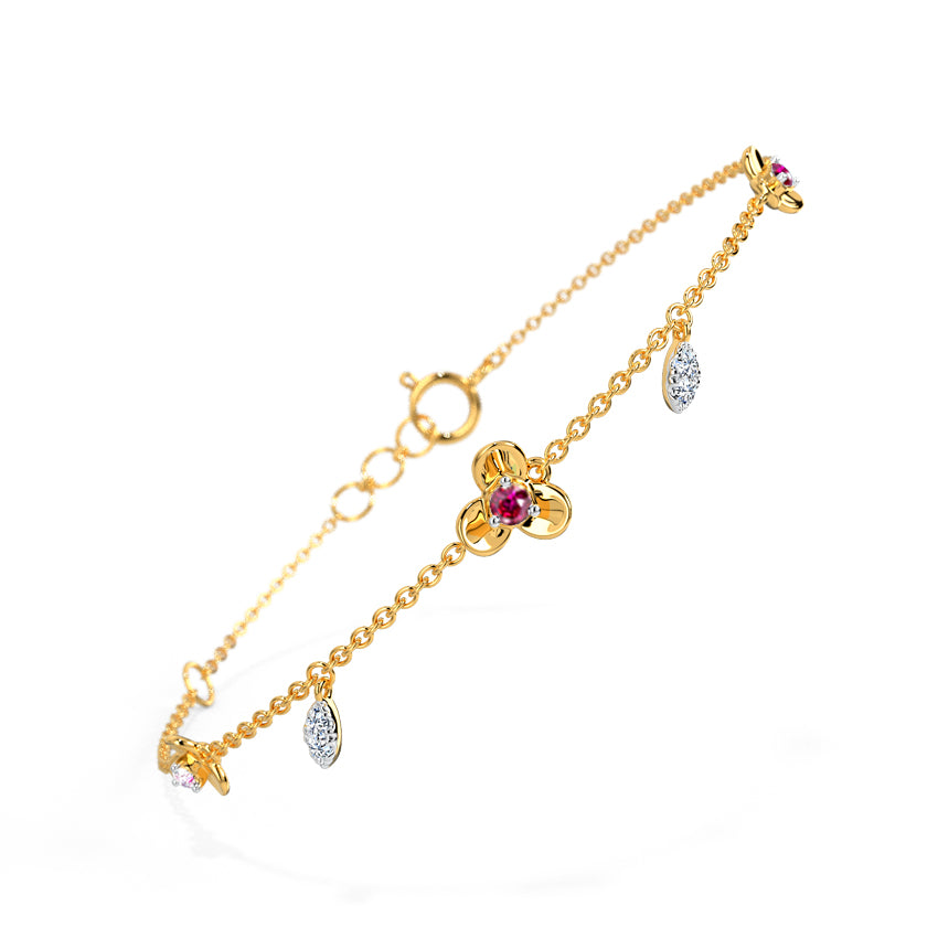 Adhira Floral Gemstone Bracelet