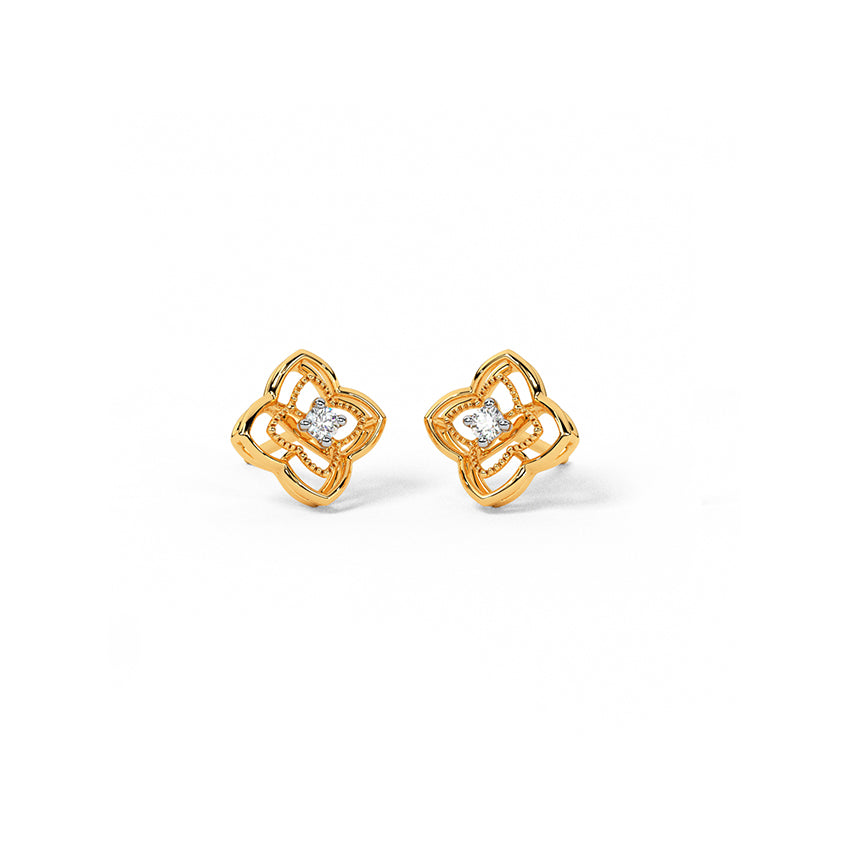 Petite Vine Diamond Stud Earrings