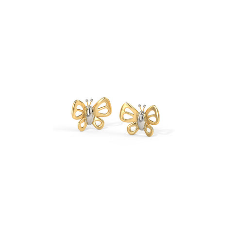 Lil Butterflies Kids' Gold Earrings