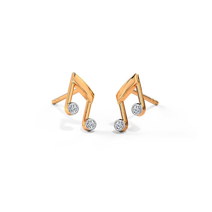 Musical Diamond Stud Earrings