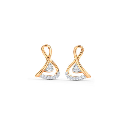 Simply Knot Diamond Stud Earrings