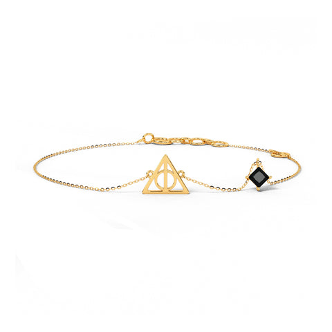 Deathly Hallows Black Onyx Bracelet