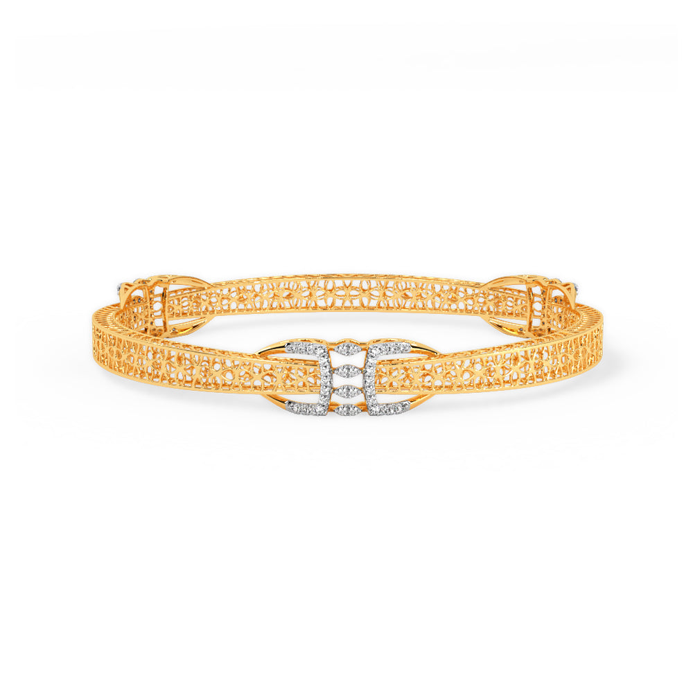 Radiant Weave Diamond Bangle