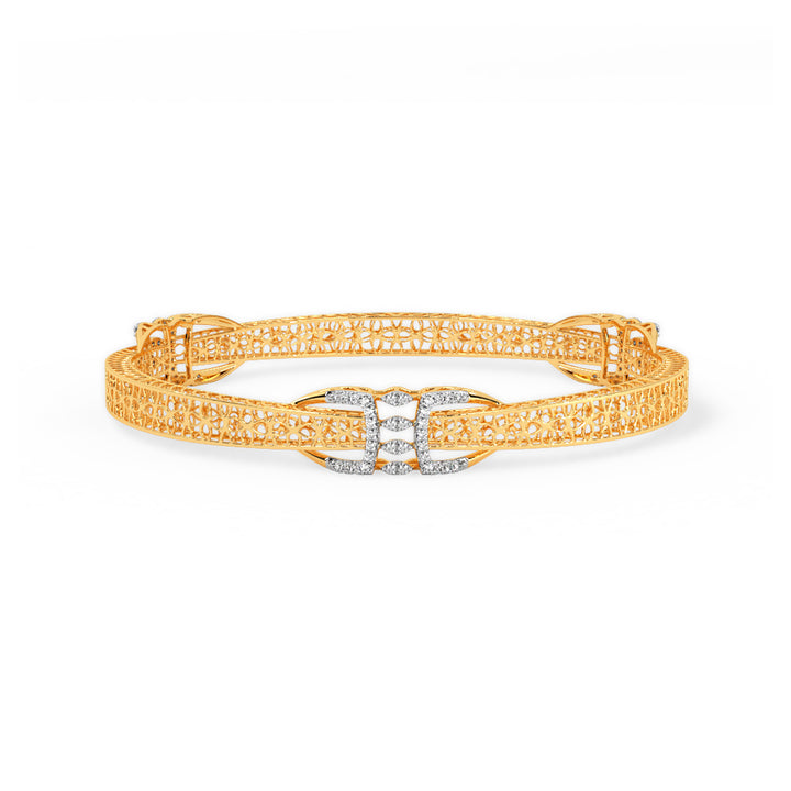 Radiant Weave Diamond Bangle