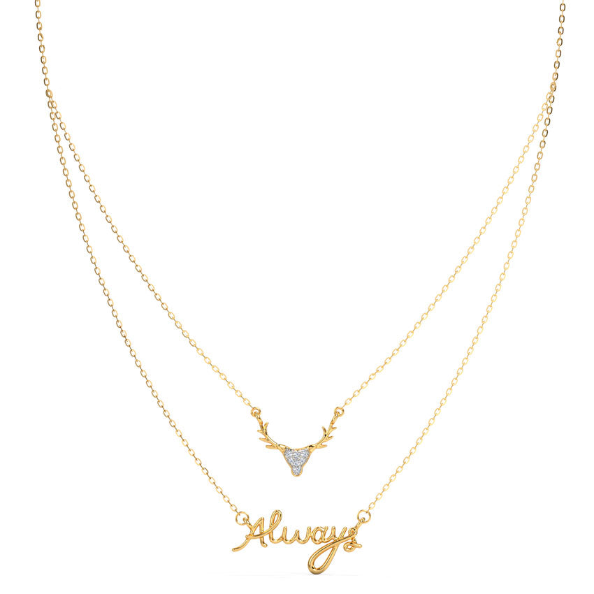 Stag Patronus & Always Diamond Necklace