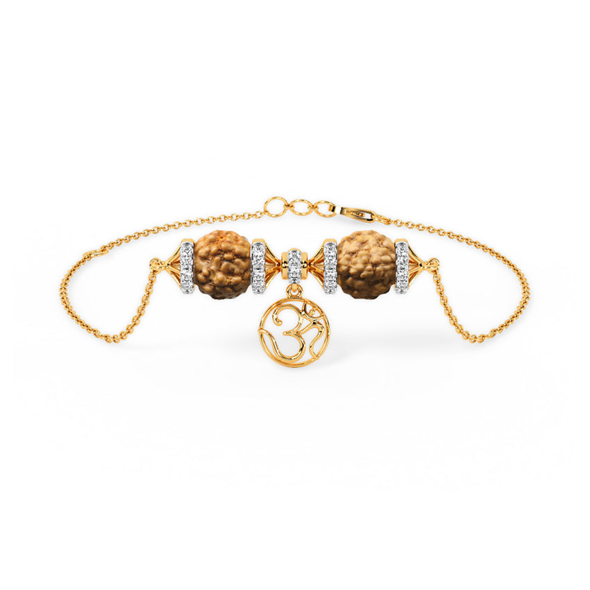 Om Rudraksh Chain Bracelet
