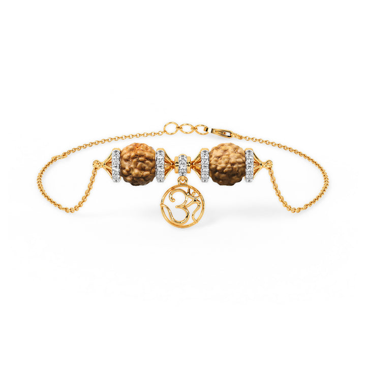 Om Rudraksh Chain Bracelet