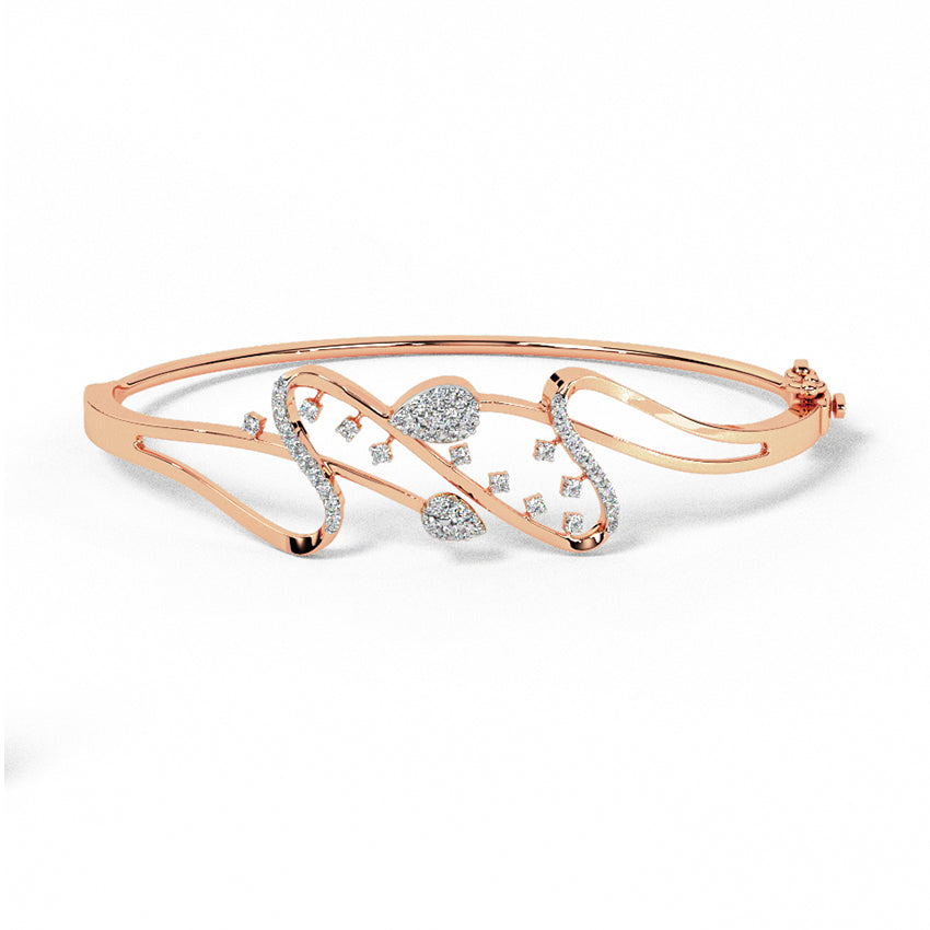 Wave Symphony Diamond Bracelet