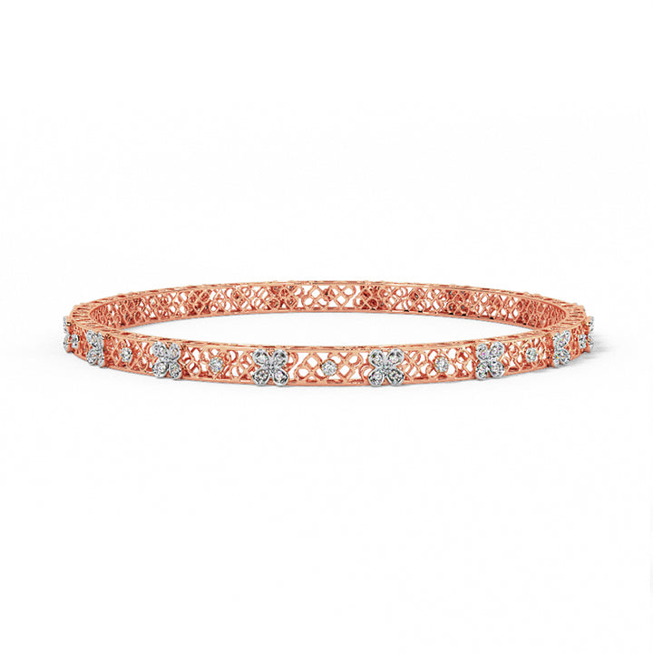 Lattice Lustre Diamond Bangle