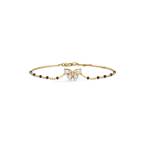 Zina Butterfly Diamond Mangalsutra Bracelet