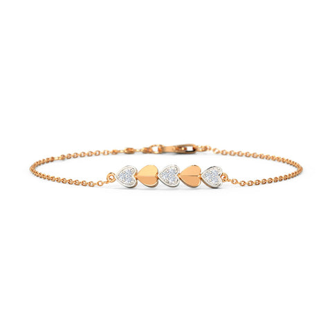 Fluttering Hearts Diamond Bracelet