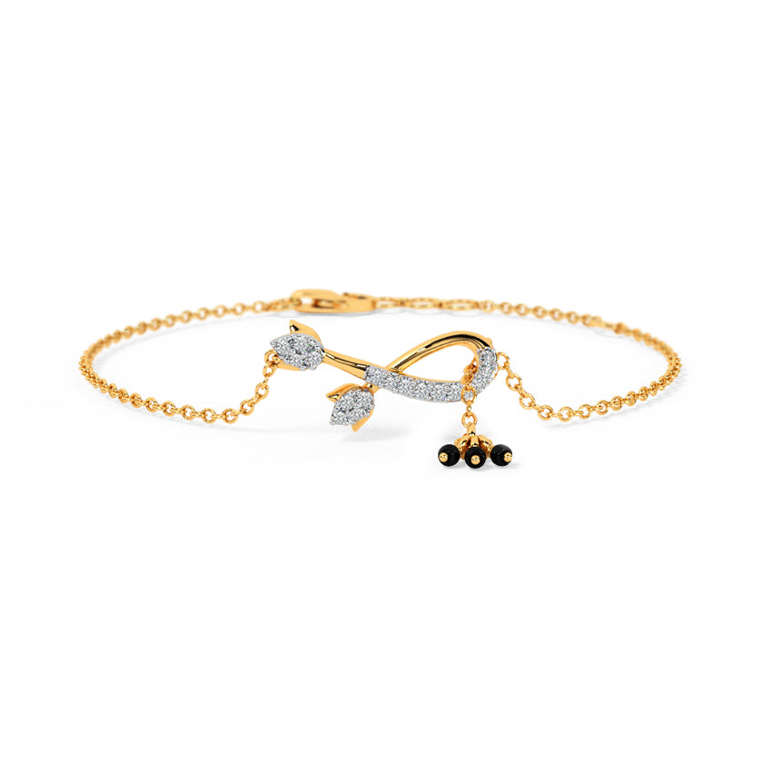 Elina Tulip Diamond Mangalsutra Bracelet