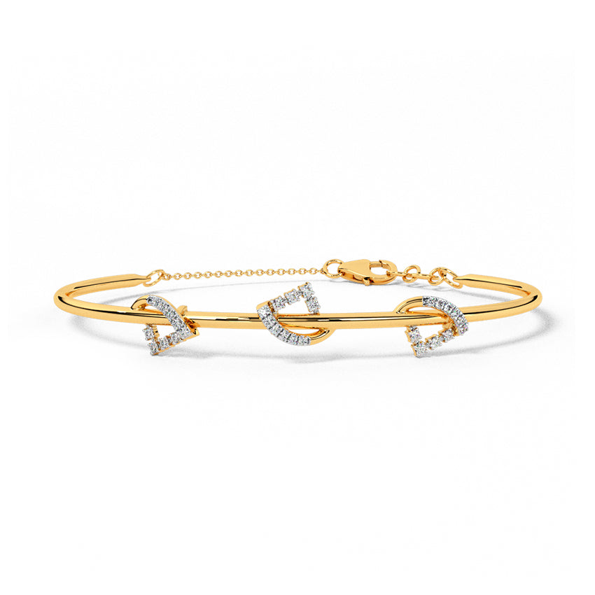 Abstract Knots Diamond Bracelet
