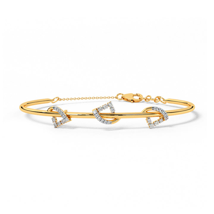Abstract Knots Diamond Bracelet