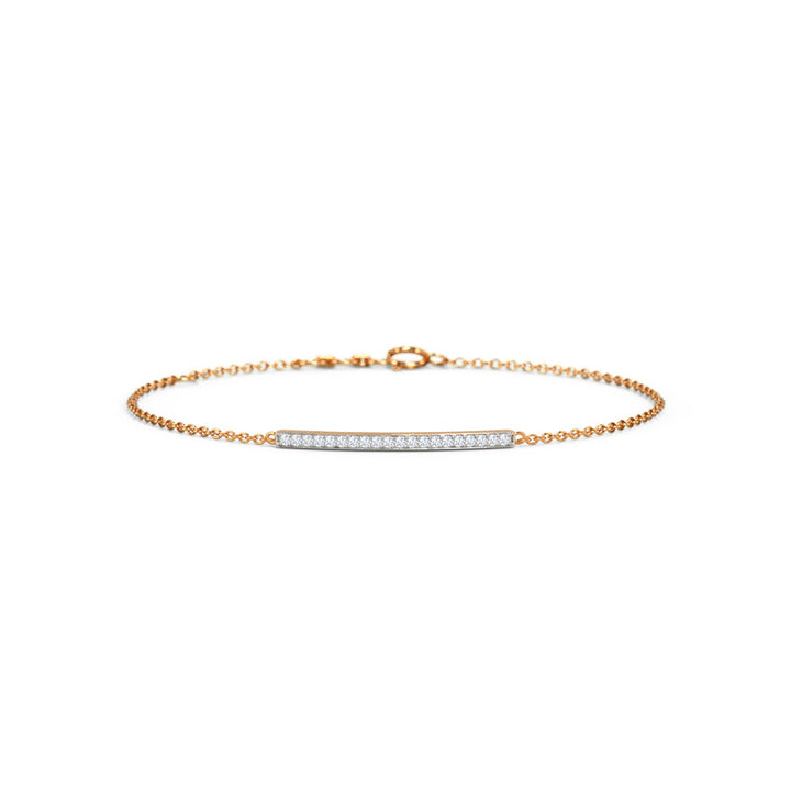 Sparkling Line Diamond Chain Bracelet