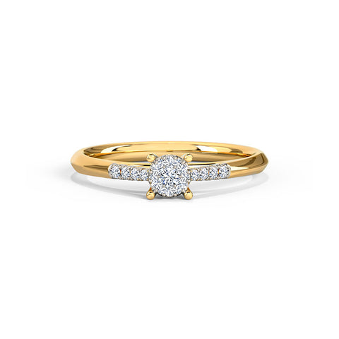Glittery Linear Diamond Ring