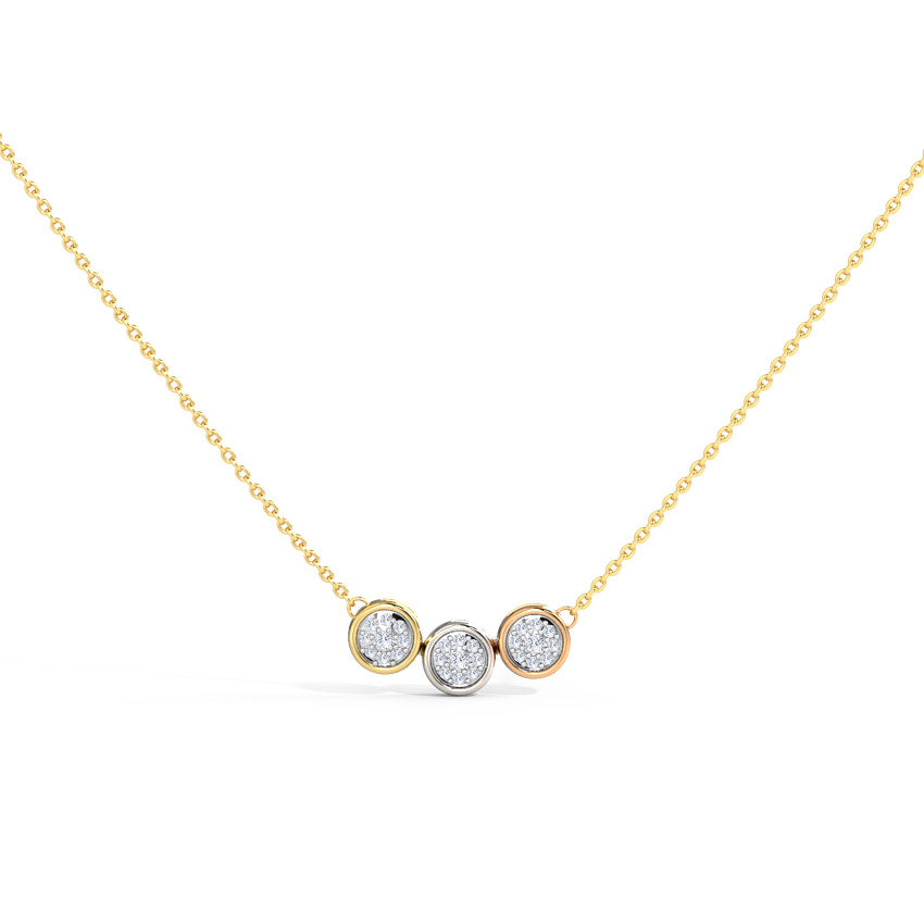 Trio Cluster Diamond Necklace