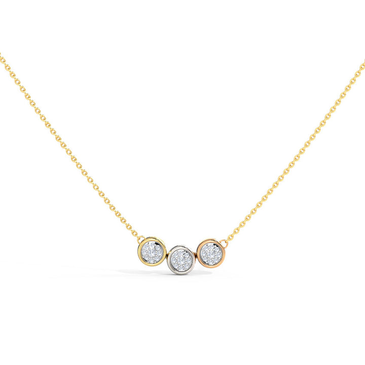 Trio Cluster Diamond Necklace