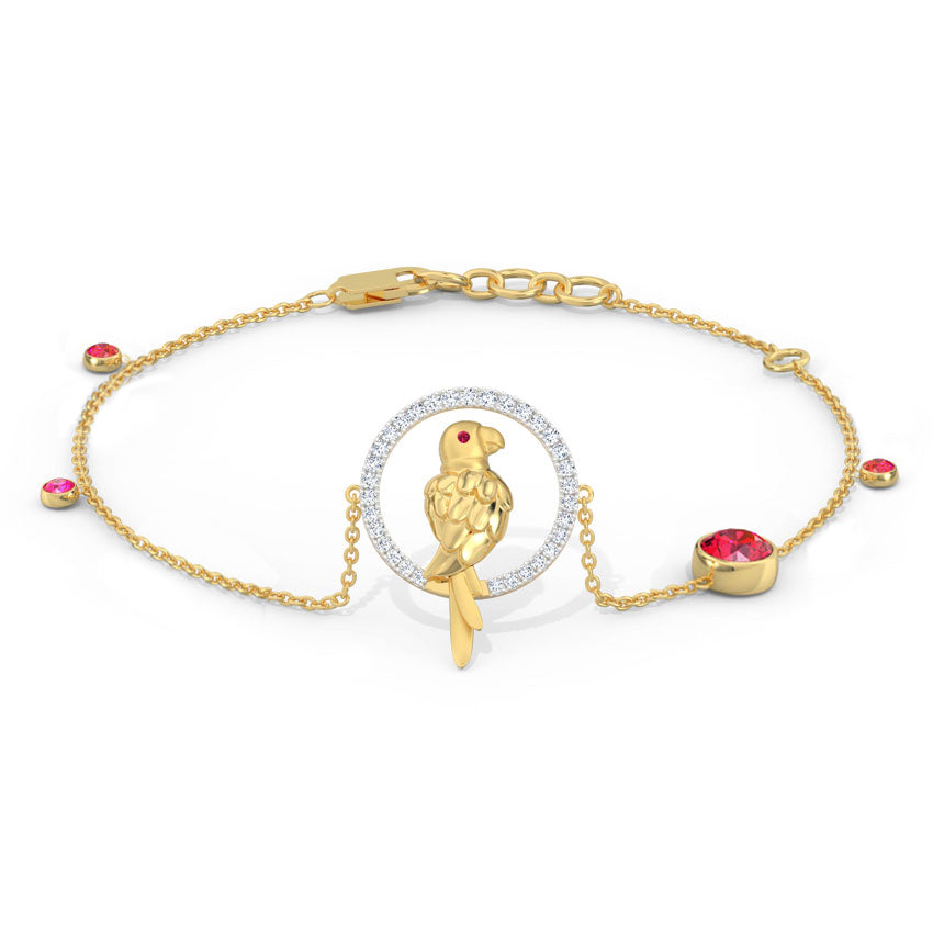 Delightful Parrot Gemstone Bracelet