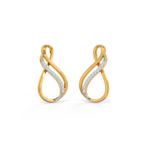 Twin Infinity Diamond Drop Earrings