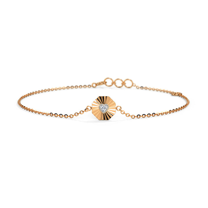 Starburst Heart Diamond Bracelet