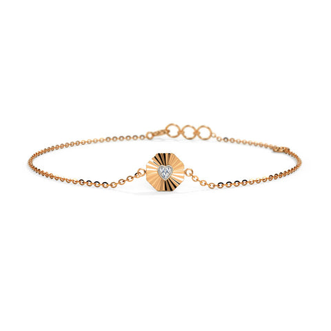 Starburst Heart Diamond Bracelet