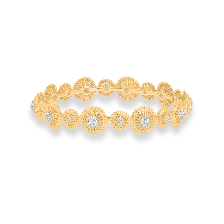 Stylish Cluster Diamond Bangle
