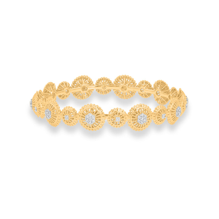 Stylish Cluster Diamond Bangle