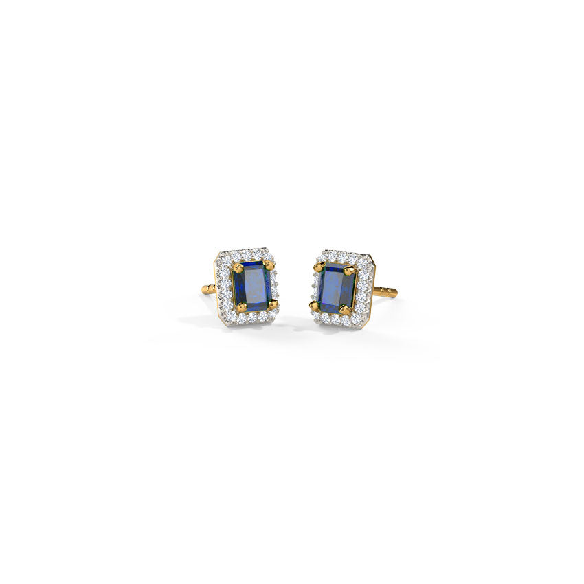 Gleaming Quad Gemstone Stud Earrings