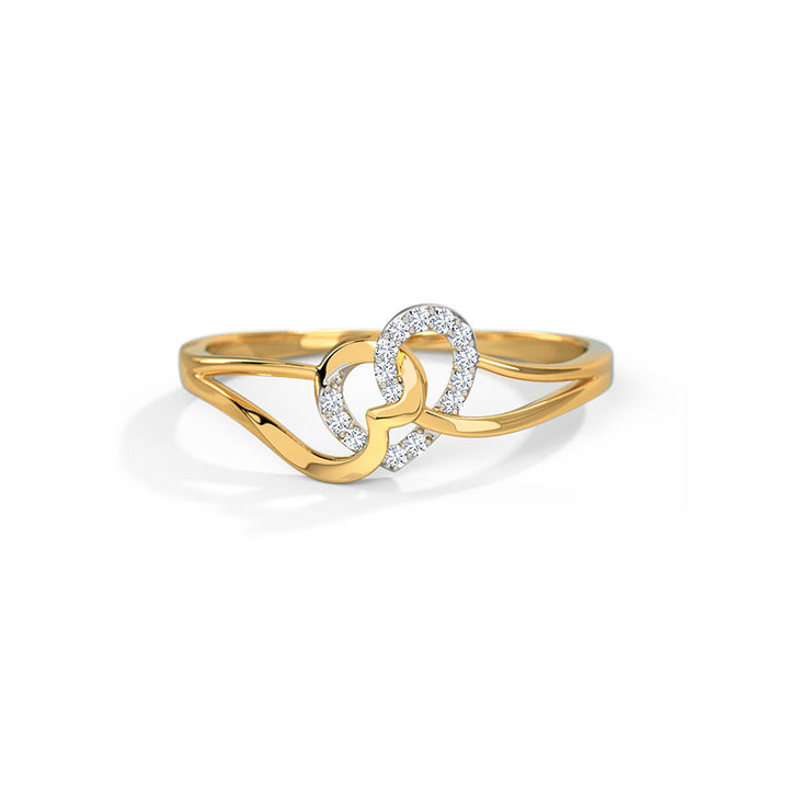Ruth Hug Heart Diamond Ring