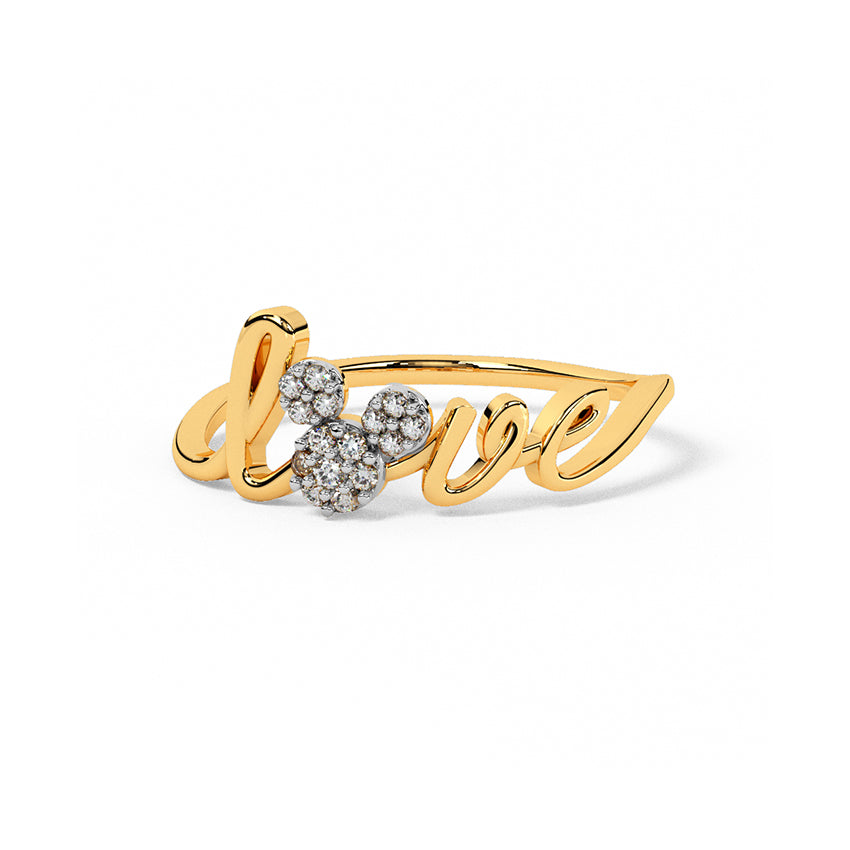Mickey Mouse Love Diamond Ring
