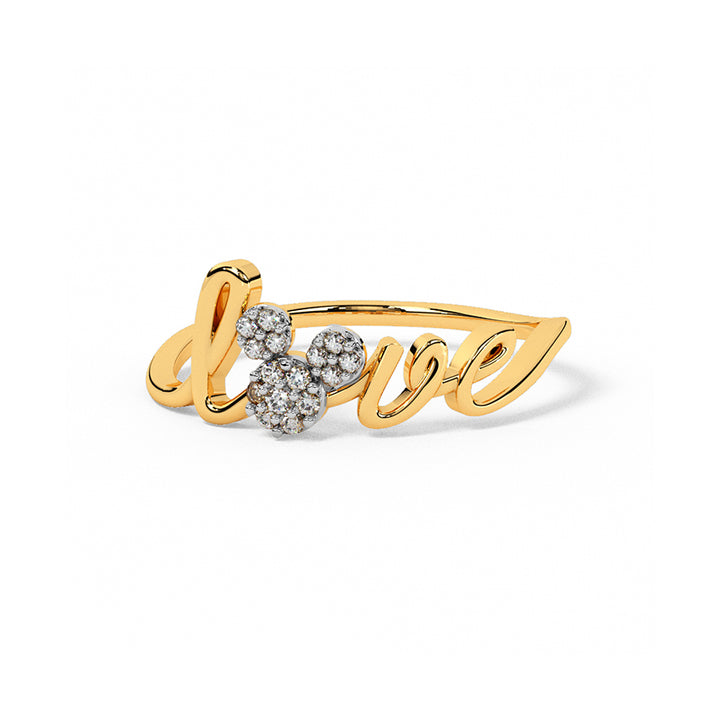 Mickey Mouse Love Diamond Ring