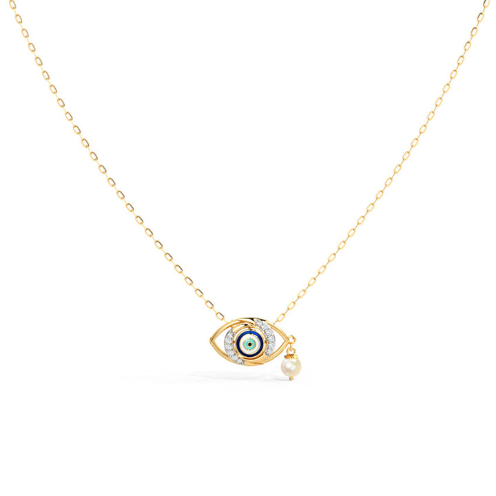 Modish Evil Eye Pearl Necklace