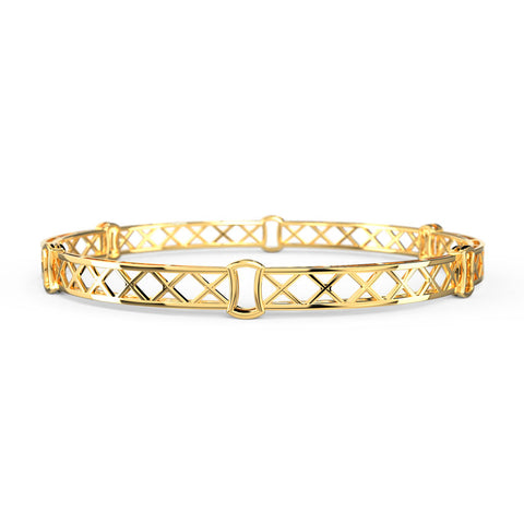 Chloe Criss-Cross Gold Bangle