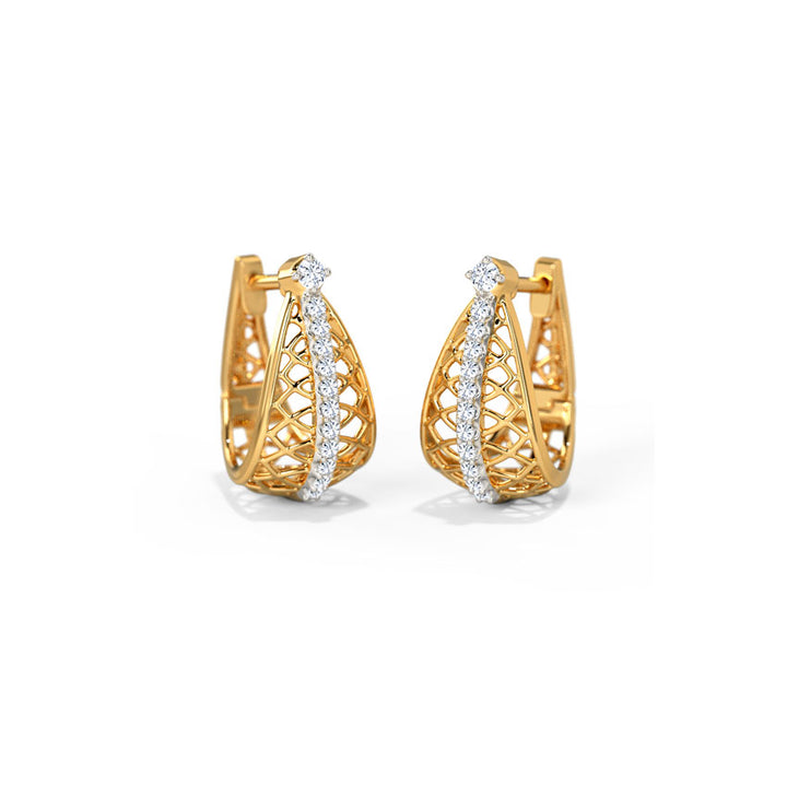 Adele Mesh Diamond Hoop Earrings