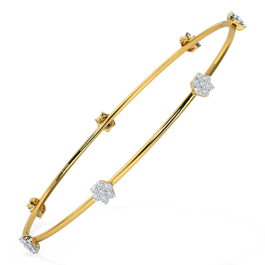 Vera Floral Diamond Bangle