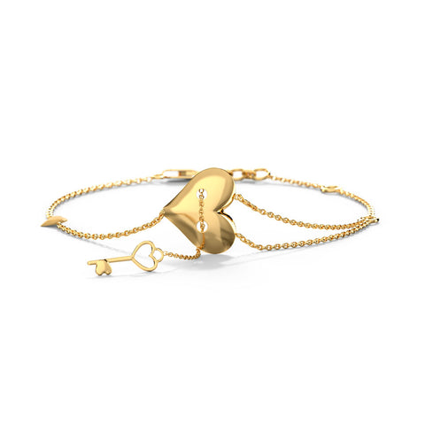 Admire Love Lock Gold Bracelet