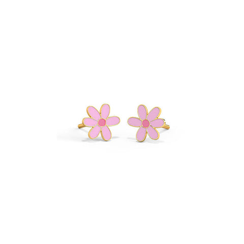 Lilac Bloom Kids' Gold Earrings