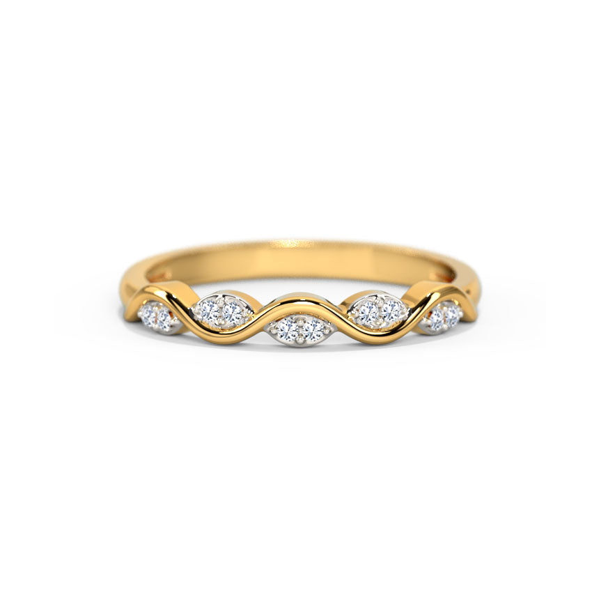 Isabella Wavy Diamond Band