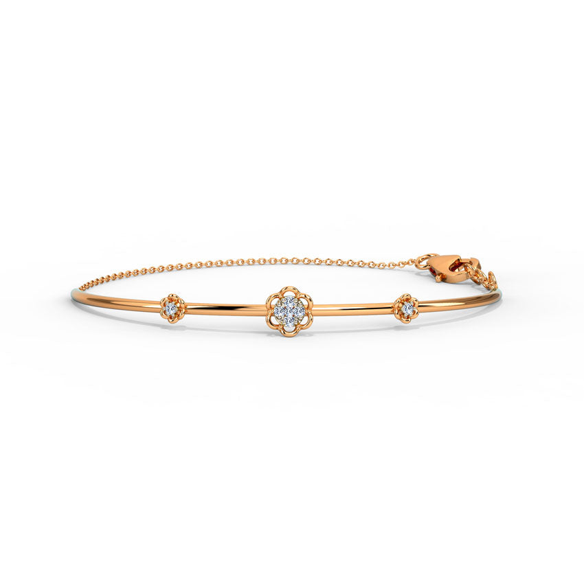 Delicate Floral Diamond Bracelet