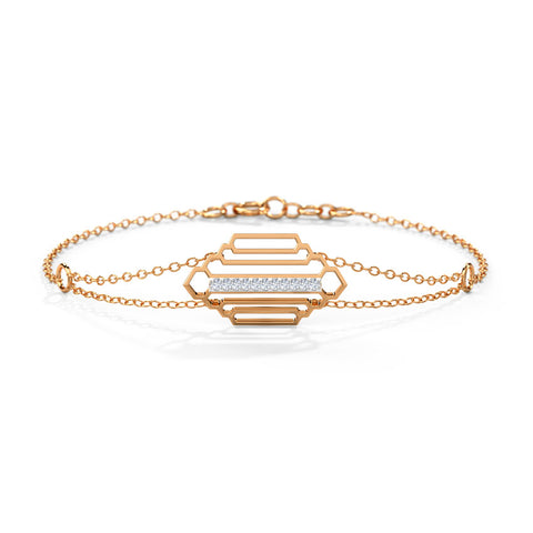 Regal Stepped Diamond Bracelet