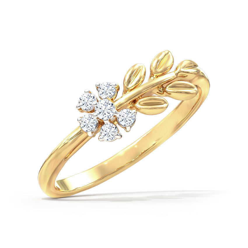 Petite Fern Diamond Ring