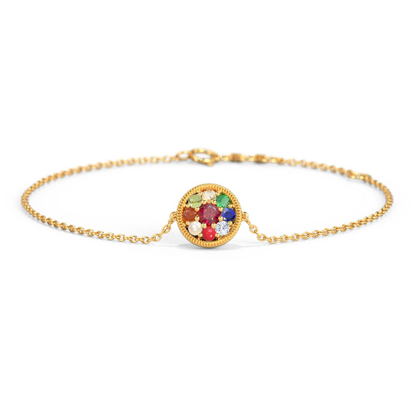Alayah Navratna Gemstone Bracelet