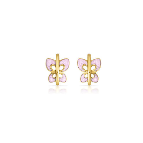 Flutter Butterfly Kids' Gold Earrings