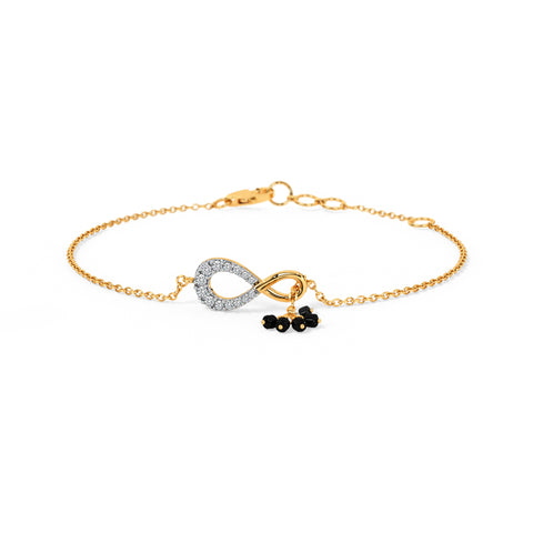 Love Infinity Diamond Mangalsutra Bracelet