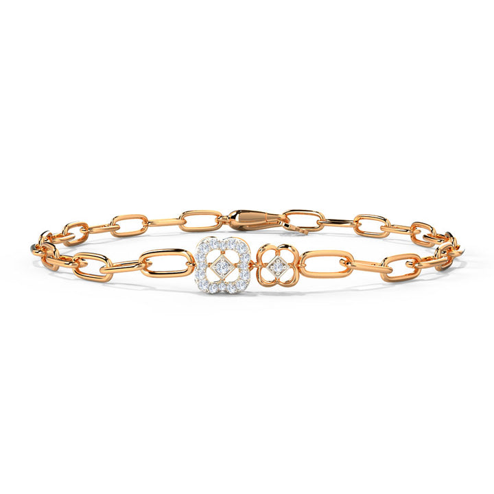 Twin Clover Diamond Bracelet