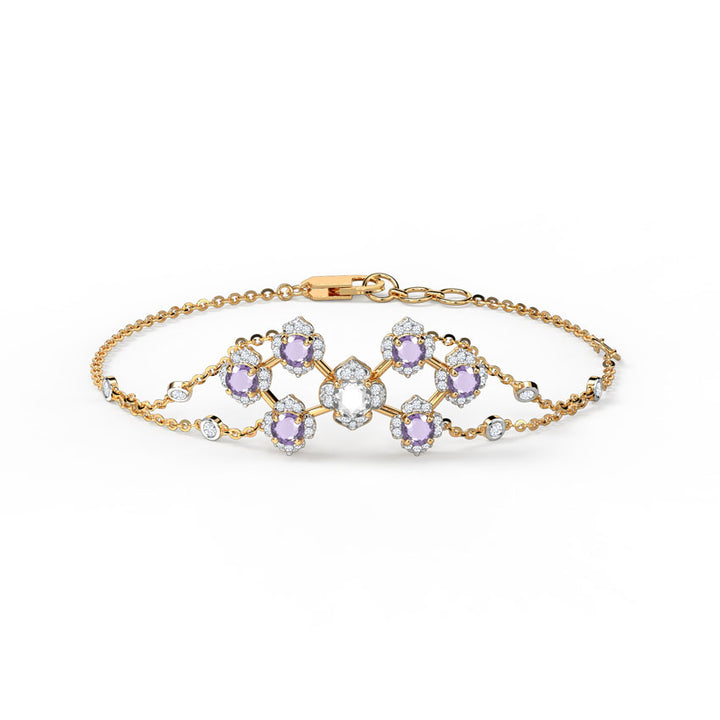 Majestic Bloom Gemstone Bracelet