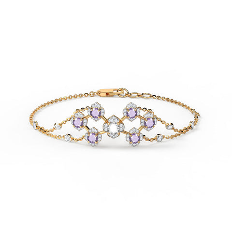 Majestic Bloom Gemstone Bracelet